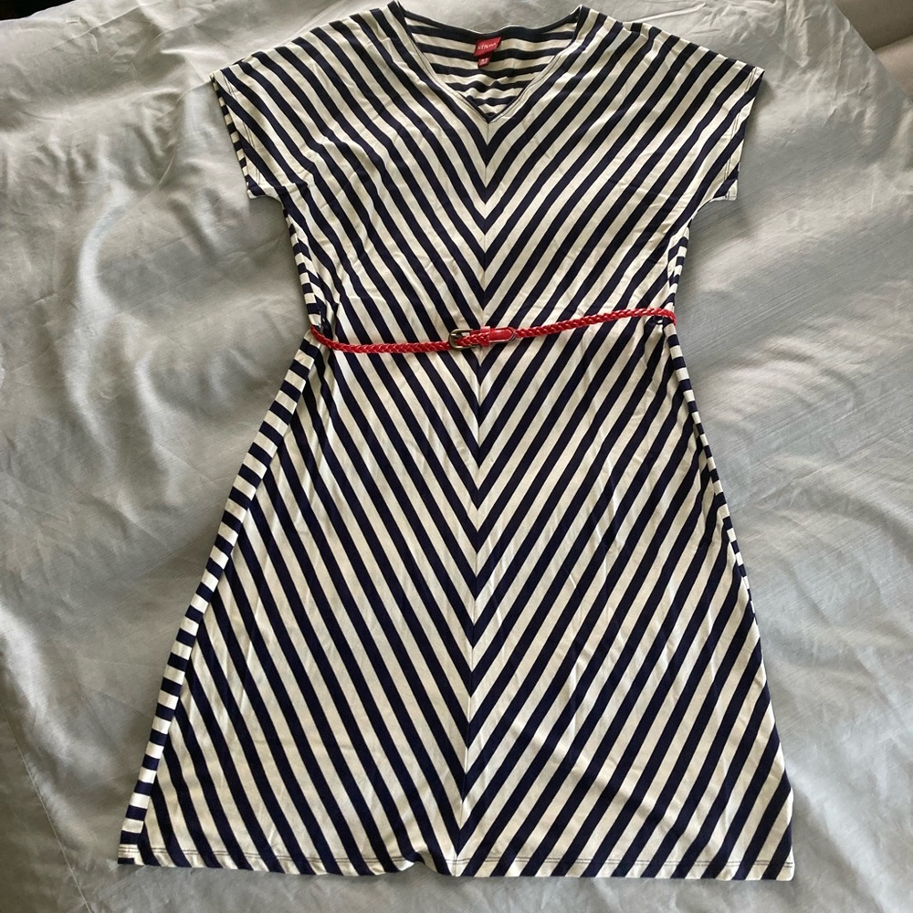 Merona Striped Dress with Belt